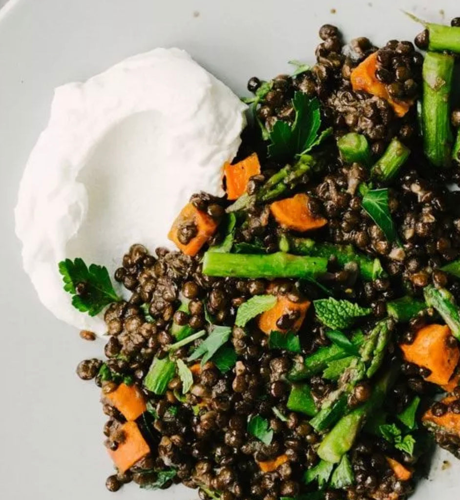 Beluga Lentils With Roasted Vegetables